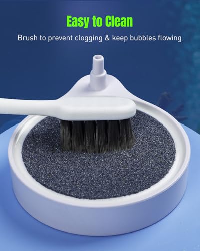 Pawfly Air Stone for Aquarium, 2" Fish Tank Bubbler, Fish Tank Air Stone, Aquarium Bubbler for Air Pump, Oxygen Bubble Diffuser for Bucket, Small Pond & Hydroponics, White