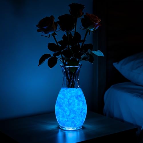 400pcs Glow in the Dark Rocks for Outdoor Garden & Aquarium – Blue Luminous Stones for Landscaping, Pathway, Patio, Driveway, Walkway, Fish Tank, Plant Pots - color: Blue