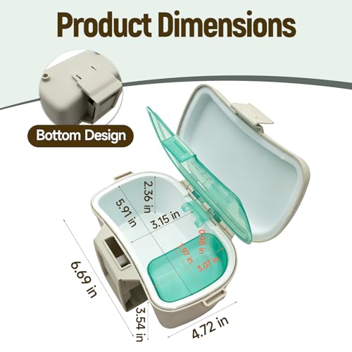 Waist Bait Container – Portable Live Bait Storage Box with Belt Clip, Divided Flip-Top Design for Worms & Shrimp, Ideal for Kayaking, Wading, and Fishing Trips