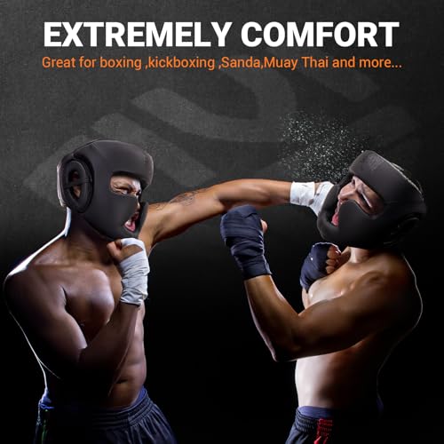 Boxing Headgear - color: Black, size: Large