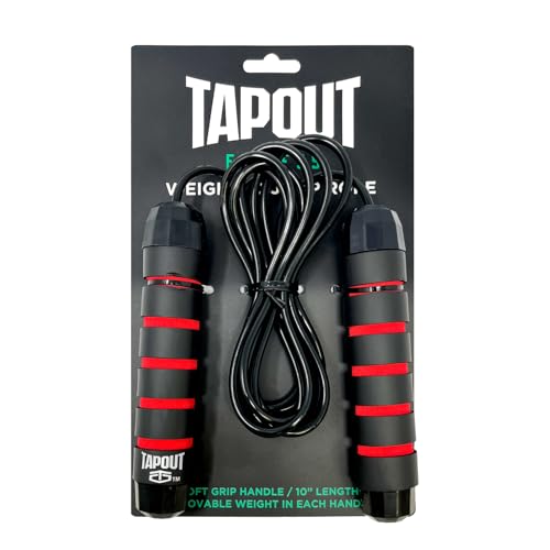 Tapout Weighted Jump Rope - Adjustable Length for Full-Body Workout