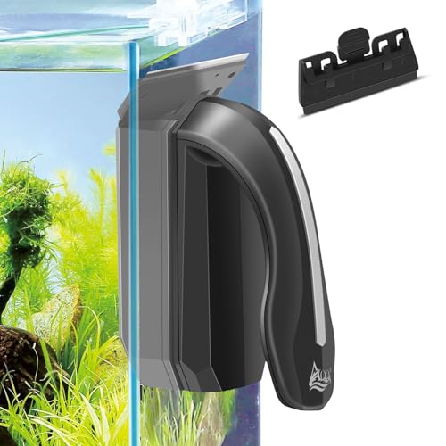 AQQA Aquarium Magnet Glass/Acrylic Cleaner,Fish Tank Cleaner Brush,Magnetic Algae Scrapers Cleaning Tools with 2 Detachable Scrapers,Floating Freshwater Saltwater (XL)