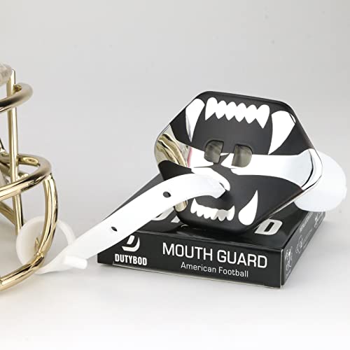 Football Mouth Guard Double Braces Mouth Guard Upper and Lower Teeth Protection Mouth Guard No Boil-Instant Fit for Youth and Adults (Silver) - color: Silver