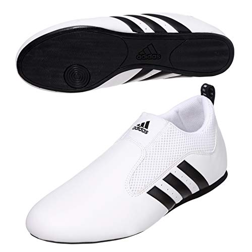 adidas Men's Taekwondo Karate Martial Arts Shoes Adult Kids Women Contestant Trainers - color: White Black, size: 2.5