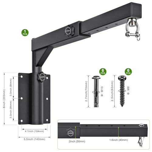 Wall Mount Heavy Bag Hanger, Heavy Duty Punching Bag Stand, Boxing Bag Bracket for Home Gym Indoor Outdoor, 800 LB Capacity - color: 13-17" Height Adjustment