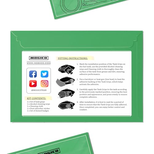 Motorcycle Accessories Centre Tank Pads/Anti-slip Pads/Traction Non-Slip Mats Fuel Tank Protection for Mogico (Black Fatboy)