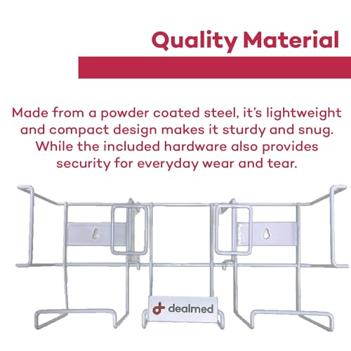 Dealmed Triple Wall Mount Glove Box Holder - Horizontal Steel Dispenser - style: Triple Box Holder - Horizontal