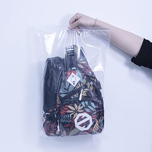 100 Count - 13" x 15" Clear Reclosable Zip Plastic Poly Bags - 2 Gallon Zip Bags for Clothing, T-Shirts, Pants - size: 13" x 15"
