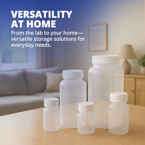 United Scientific® Unistore™ - Sample Containers with Lids - Laboratory Grade Polypropylene Wide Mouth Reagent Bottle - 16 Oz Bottles with Caps (500ml), Plastic Bottles with Lids, Pack of 1 - size: 16 oz (Pack of 1)