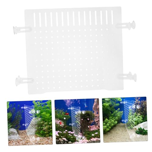 VICASKY Acrylic Aquarium Divider Fish Tank Isolation Board Suction Cups Partition Mesh for Baby Fish Separation Shrimp Isolation and Aquatic Tank Dividers