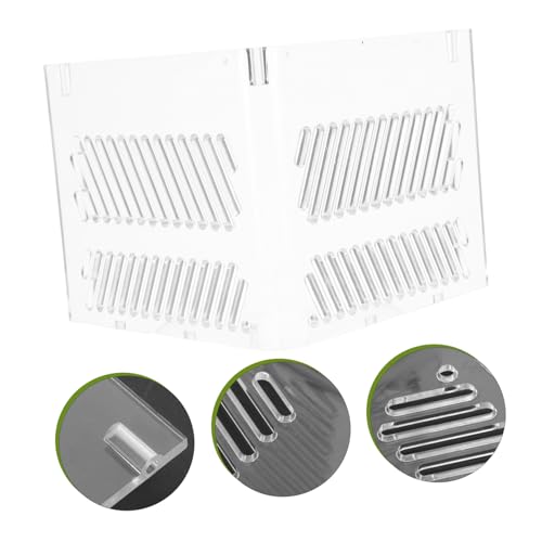 Kisangel Aquarium Partition Plate Acrylic Divider for Fish Tanks Sand Isolation and Dual Hole Design Easy Installation Versatile Aquarium Accessory for Clean and Healthy Environments