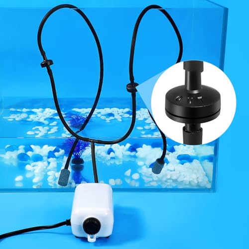 AQUANEAT Aquarium Suction Cups, for Fish Tank Airline Tubing, with Clips 1/4" Dia, 24pcs (Black) - color: Black