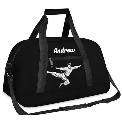 Custom Name Taekwondo Karate Duffle Bag for kids Boy Girls - Personalized Martial Arts Gear Bag, Water-Resistant Sparring Equipment Bag, Black Taekwondo - color: Black Taekwondo