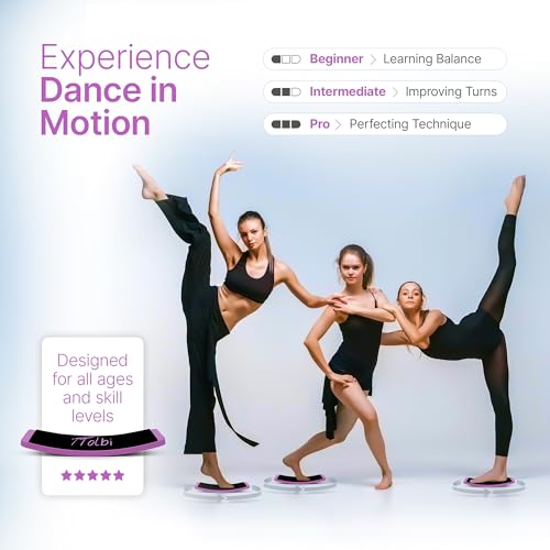 Turn Board for Dancers and Skaters, Ballet and Figure Skating Spinner - color: Purple