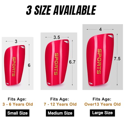XZQTIVE Soccer Shin Guards with Shin Sleeves and Soccer Socks, Football Shin Pads Set for Kids Youth and Adult - color: red, size: L(Youth/Adult)
