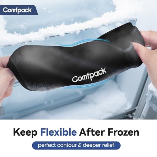 Comfpack Neck Ice Pack Wrap, Flexible Gel Ice Pack for Neck, Wrists, Head