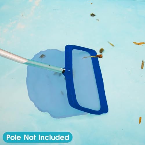 Professional Pool Net, Upgraded Self-Repair Heavy Duty Nylon Mesh, Pool Skimmer Net with Extra Wide Scoop Edge, Pool Nets for Cleaning Leaves, Debris(No Pole)
