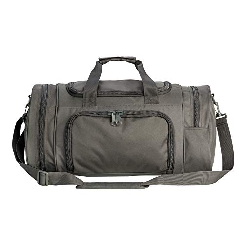 Small Duffel Bag Tactical Gym Bag Shoes Compartment Outdoor Grey - color: Grey