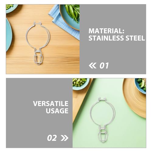 SUPVOX 6pcs Stainless Steel Sealed Jar Clips 93mm Honeycomb Shape Wire Buckles for Glass Jars Food Preservation Canning Storage Accessories