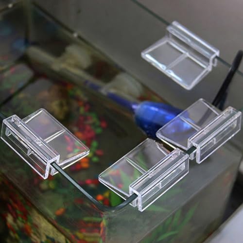 Mikikit 10Pcs Plastic Aquarium Bracket for Fish Tank Covers Support Frame for Home Aquariums for Fish and Pets