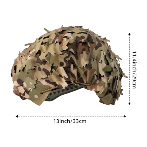 Tactical Helmet Cover Breathable Mesh Camo Camouflage Helmet Cover Great for Tactical Military Gear Combat Fast Helmet - color: CP