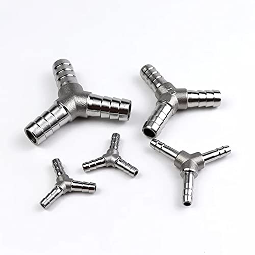 1" Hose Barb Fitting Equal Barbed Y Shaped 3 Way Wye Stainless Steel Tubing Joint Splicer Mender Adapter Union for Oxygen Tubing Pipe Household Fuel Gas Liquid Air with 3pcs Hose Clamps - size: 1 Inch, style: 1 Pcs
