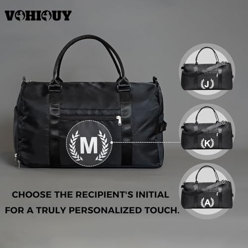 Gym Bag for Women, Personalized Duffle Bag with Shoe Compartment, Sports Bag for Yoga & Dance with Wet Pocket and Mat Strap