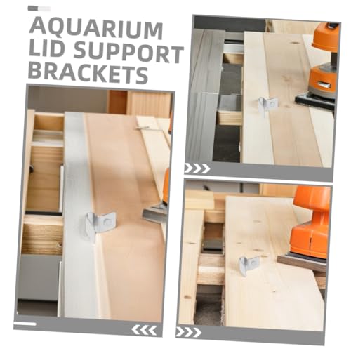 8pcs Stainless Steel Aquarium Lid Clips for Rimless Fish Tanks Durable Glass Cover Holders with Safety Design Easy No Tool Installation Compatibility