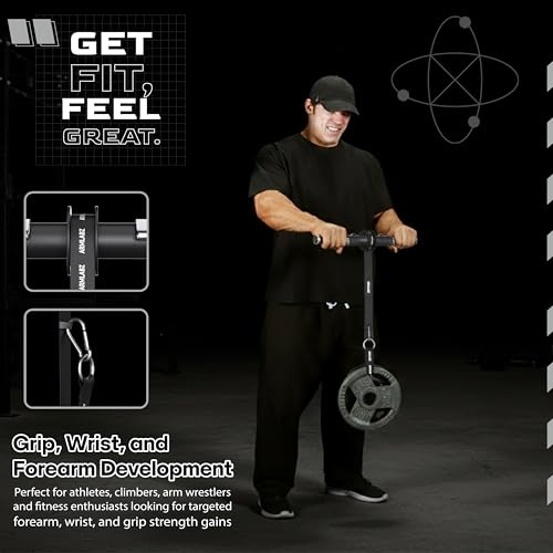 ArmLabz Forearm Roller 3.0 Premium Wrist Roller and Forearm Strengthener, Grip Strength Trainer and Hand Exerciser, Quick Reset, One Arm Use, Metal Core, Heavy-Duty Strap