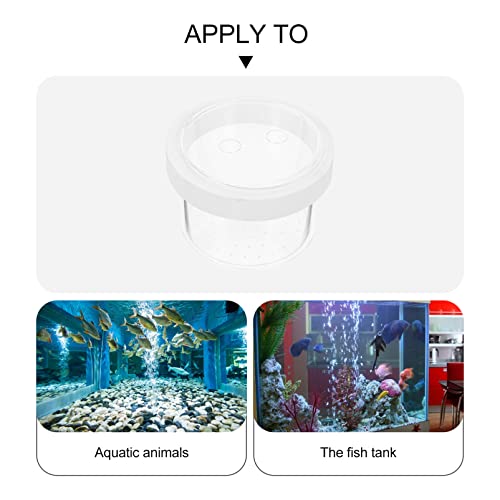 Ipetboom Fish Tank Separate Box Floating Aquarium Breeding Box with Lid 4.72X4.72X3.14In Acrylic Fish Isolation for Small Guppy Fry