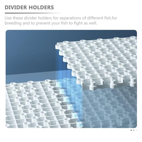 BESPORTBLE 1set Aquarium Bottom Divider Board Plastic Fish Tank Isolation Grid for Breeding and Separation Support Columns