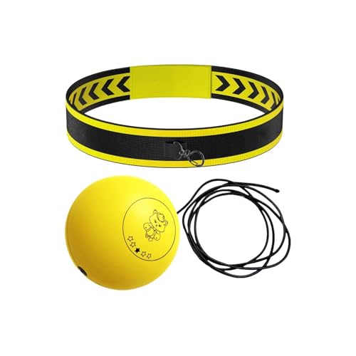 Reflex Ball Headband Multifunctional Fun Effective Reaction Training - color: Yellow ball