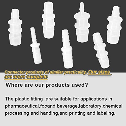 Feelers Plastic Hose Barb Reducer, 1/4" to 3/16" Barb Hose ID, Reducing Barb Brabed Fitting Mender Splicer Union for Coffee Maker and Aquarium Household Transport Fuel/Gas/Liquid/Air (Pack of 5) - size: 1/4-3/16, style: 5pcs