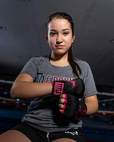 Title Boxing Attack Nitro Speed Wraps 2.0 - Boxing Wraps, Quick Wraps Boxing, Boxing Hand Wraps, Hand Wraps for Boxing Gloves, MMA Gloves, Wrist Wraps Boxing, Muay Thai Hand Wraps, Knuckle Protection - color: Black/Pink, size: Standard