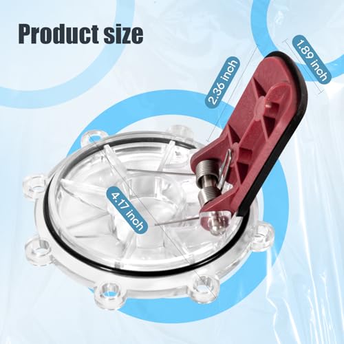 7056 Pool Check Valve Cover and Spring Flapper Replacement Kit, for Jandy Check Valve Covers 7235, 7236, 7305, 7511, 7512,Prevents Backflow of Pool Water