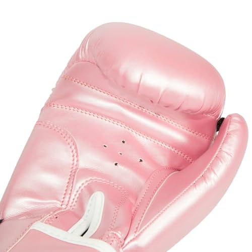 ProForce Unisex Leatherette Boxing Gloves - color: Metallic Pink, size: 14 oz.