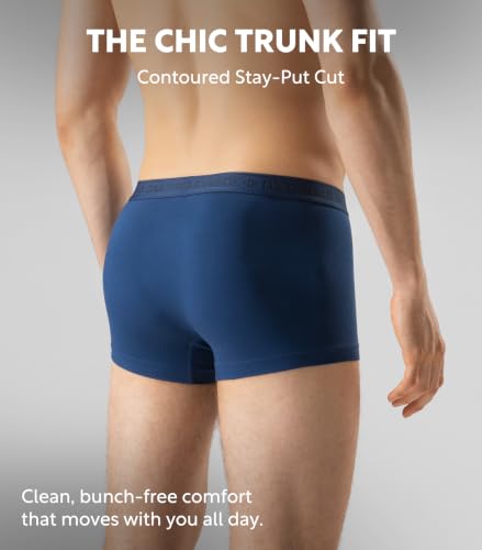 DAVID ARCHY Men's Underwear Modal Boxer Briefs Trunks Multi-Pack - color: A2, Black/Charcoal/Navy/Merlot - 3.5" in 4 Pack, size: Large