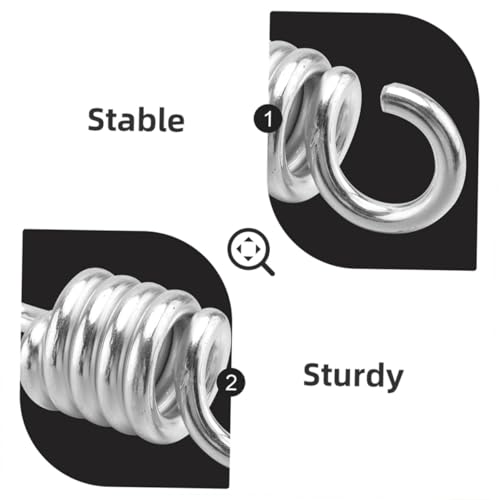 4pcs Stainless Steel Swing Springs for Hanging Chair and Hammock - size: 11.30X3.90X3.90CM