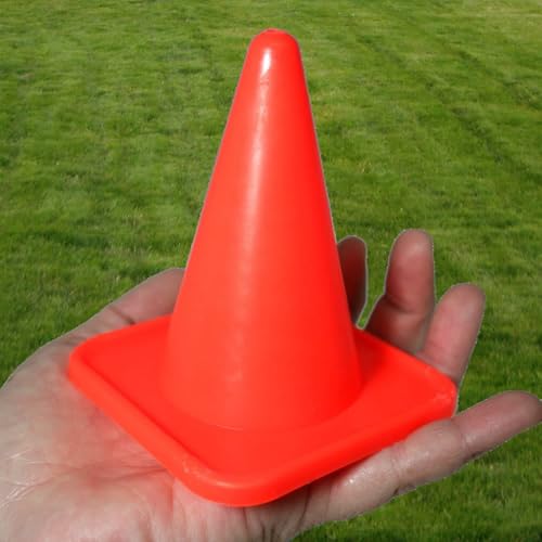 BlueDot Trading 4” Mini Plastic Traffic Cones (10, Orange) - color: Orange
