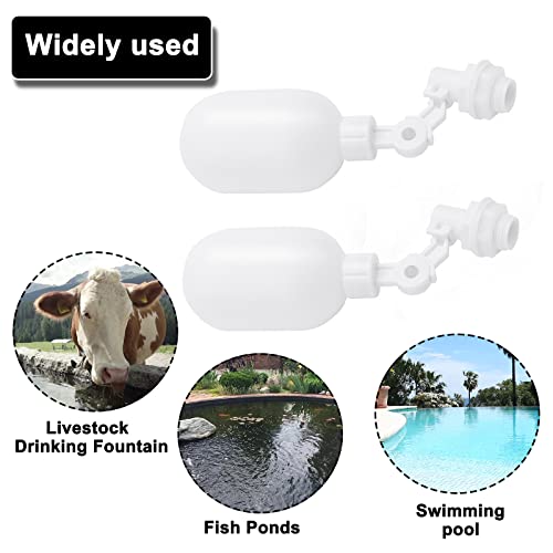 3/8inch Tube Float Ball Valve Water Level Control, Adjustable Plastic Water Purifiers Float Valve Kit for Tank Aquariums Aquaculture (Side Install)