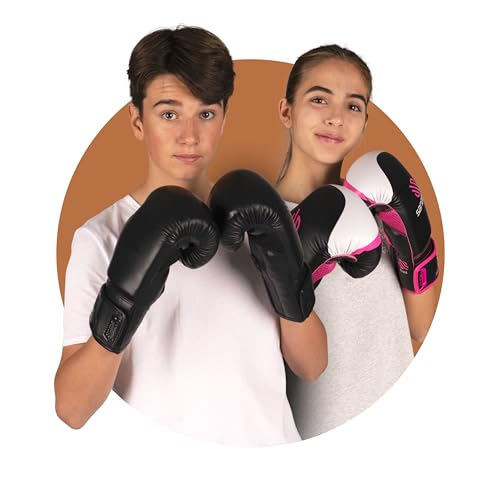 Sanabul Essential Gel Boxing Gloves for Men & Women, Kickboxing MMA, Muay Thai Gloves and Heavy Bag Training Punching & Sparring - color: Black/Copper, size: 8 oz