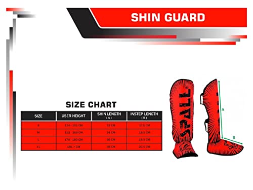 Spall Pro US Muay Thai Guards Shin Guards for Kickboxing Martial Arts BJJ Boxing Sparring with MMA Foot Protector - Born to Fight Black (X-Large)