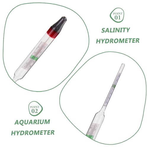 1set Hydrometer Tester for Aquaculture Fish Tank Includes Measuring Cylinder Accurate Sea Water Density Measurement Tool