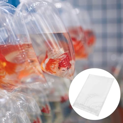 Veemoon 100pcs Live Fish Fry Transport Bags 20x27cm Sealable Oxygen Filling Packing Pouches Portable Live Fish Packing Containers for Aquarium and Seafood Shipping