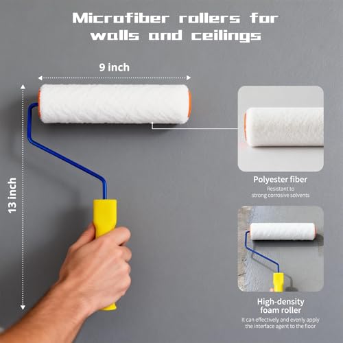Self Leveling Tool kit, 20 Inch Spiked Roller with Telescopic Handle for Garage, Apartment, Shop, Home, Bathroom, Basement & Commercial Flooring - Includes Spike Shoes, Scraper, Heavy-Duty Canvas Bag