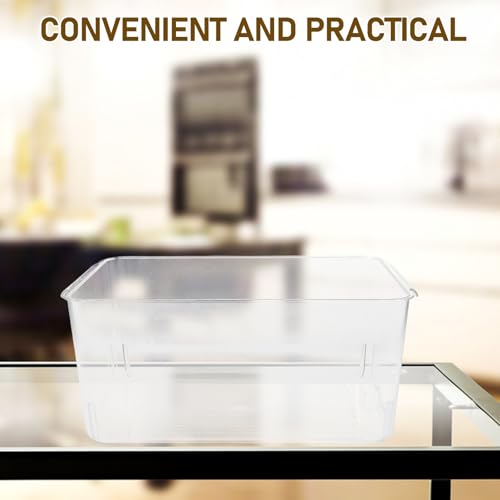 DOITOOL Plastic Betta Fish Tank with Lid, Shatterproof Desktop Turtle Habitat Aquarium for Small Reptiles and Aquatic Pets, Rectangle Carry Handle Design for Home and Office Use