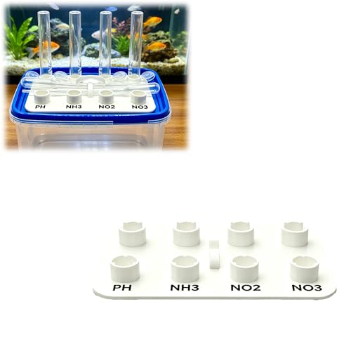 Aquarium Test Kit Organizer Compatible with API Freshwater Test Kit – Spill-Proof Test Tube Holder Station with Drying Rack and Pipette Storage for Aquarium Water Testing