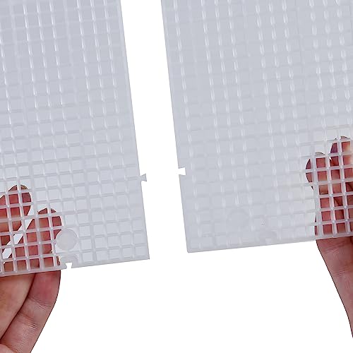 Plastic Grid Divider Tray Egg Crate Louvre Aquarium Fish Tank Bottom Isolation with Bracket (4pcs)