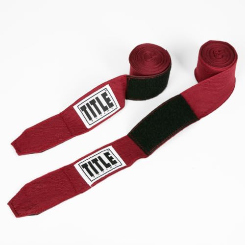 Title Boxing Elastic Mexican Hand Wrap, Maroon, 180"