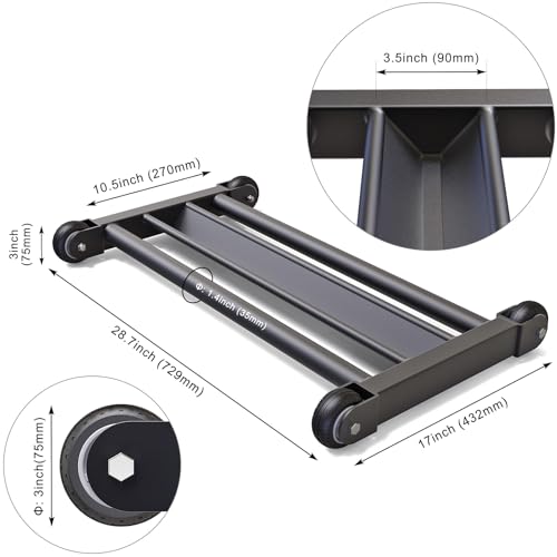 Glute Ham Glider, Hamstring Roller with V Bar - color: Large: 28.7 inches x 17 inches